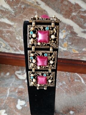 Vintage Selro Wide Ornate Link Bracelet